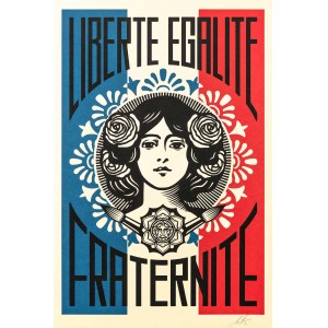 Shepard FAIREY (nar. 1970), Liberté, Egalité, Fraternité, 2021