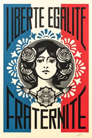 Shepard FAIREY (ur. 1970), Liberté, Egalité, Fraternité, 2021