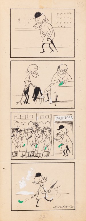 Zbigniew Lengren (1919 Tuła, Rosja - 2003 Warszawa), Profesor Filutek, komiks prasowy, 1953