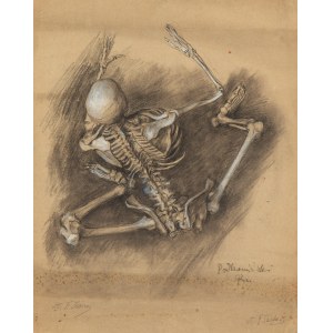 Władysław Podkowiński (1866 Warszawa - 1895 Warszawa), Studium do obrazu Taniec szkieletów, 1892