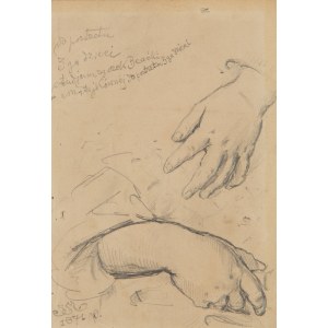 Jan Matejko (1838 Kraków - 1893 Kraków), Study of the hands of Beaćka Matejkówna (for a portrait of three children), 1871