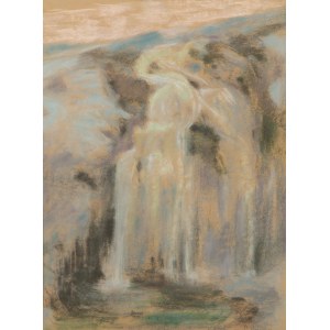 Kazimierz Stabrowski (1869 Kruplany bei Novogrudok - 1929 Warschau), Wasserfall auf Teneriffa, ca.1909-13