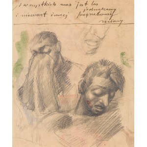 Jacek Mierzejewski (1883 - 1925 ), Sketch of heads for Funeral, circa1918