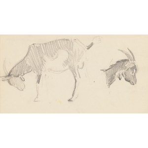 Józef Mehoffer (1869 Ropczyce - 1946 Wadowice), Zembrzyce. Goats