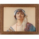 Piotr Stachiewicz (1858 Nowosiółki Gościnne - 1930 Kraków), Woman in a veil