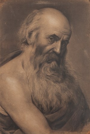 Józef Buchbinder (1836 Mordy - 1909 Warszawa), Portret starca (