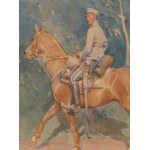Zygmunt Rozwadowski (1870 Lvov - 1950 Zakopané), Jezdec na koni, 1920