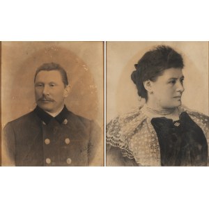 Bolesław Nawrocki (1877 Łódź - 1946 Pabianice), Portrait couple - Teofil Jankowski and Maria née Zegerta Jankowska