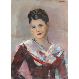Rajmund Kanelba (Kanelbaum) (1897 Varšava - 1960 Londýn), Portrét Stasi Menkesovej, manželky maliara Zygmunta Menkesa