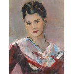 Rajmund Kanelba (Kanelbaum) (1897 Warsaw - 1960 London), Portrait of Stasi Menkes, wife of painter Zygmunt Menkes