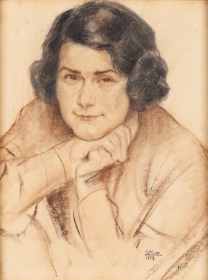 Wilhelm Wachtel (1875 Lwów - 1952 Nowy Jork), Portret kobiety, 1934