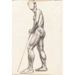 Boleslaw Cybis (1895 Massandra Farm in Crimea - 1957 Trenton (New Jersey, USA)), Nude of a seated woman (recto) Nude of a standing man supported on a stick (verso), 1922