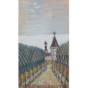 Nikifor Krynicki (1895 Krynica - 1968 Folusz), Pohled na kostel
