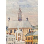 Nikifor Krynicki (1895 Krynica - 1968 Folusz), Blick auf eine Kirche, 1961