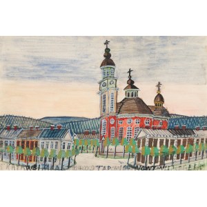 Nikifor Krynicki (1895 Krynica - 1968 Folusz), Kościół w miasteczku