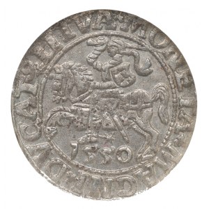 Sigismund II Augustus, Halbpfennig 1550, Wilna - LI/LITVA NGC AU58