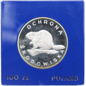 Poľská ľudová republika, 100 zlotých 1978 Ochrana životného prostredia - Bobor