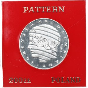 Poľská ľudová republika, 200 zlatých 1976 Hry XXI. olympiády - vzorka Ag