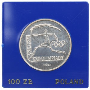 Poľská ľudová republika, 100 zlotých Olympijské hry 1980 - vzorka Ag