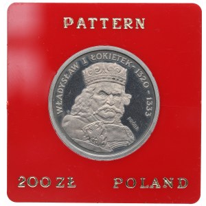 Poľská ľudová republika, 200 zlotých 1986 Władysław I Łokietek - vzorka CuNi