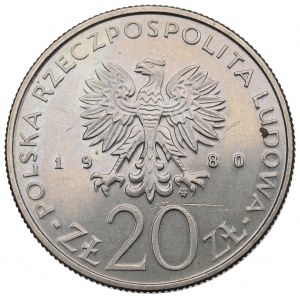 Volksrepublik Polen, 20 Zloty 1980 Revolution 1905 - CuNi-Probe