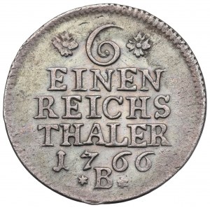 Germany, Preussen, 1/6 thaler 1766 B