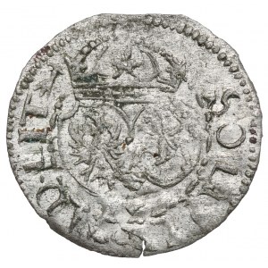 Zygmunt III Waza, Szeląg 1614, Wilno, ozdobne tarcze - rzadki