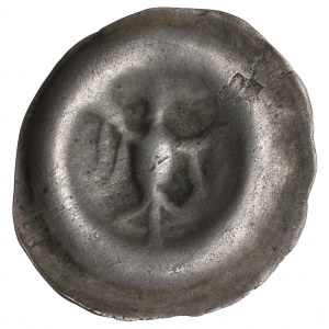 Nicht näher bezeichneter Bezirk, Brakteat 13./14. Jahrhundert, heraldischer Adler ohne Krone