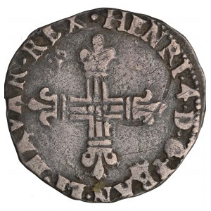 Francja, Henryk IV, 1/8 ecu 1599