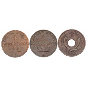 Nemecko a východná Afrika, sada mincí