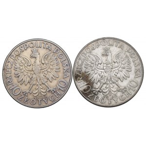 II RP, sada 10 kusů zlata 1932 Hlava ženy