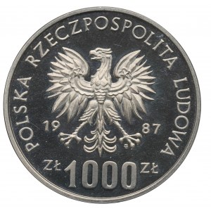 Volksrepublik Polen, 1.000 Zloty 1987 Schlesisches Museum in Kattowitz - Proof Silber