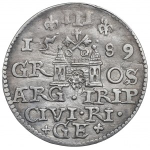 Sigismund III, 3 groschen 1589, Riga