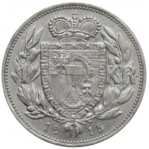 Liechtenstein, 1 kroner 1915