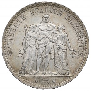Francie, 5 franků 1877