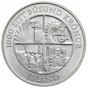 Islandia, 1000 kronur 1974