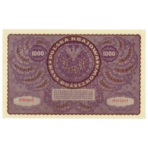 II RP, 1000 marek polskich 1919 II SERJA K