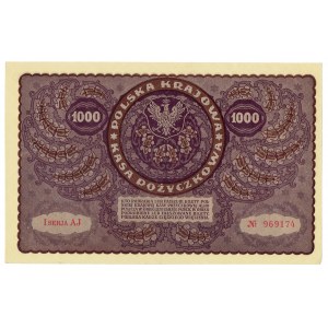 II RP, 1000 marek polskich 1919 I seria AJ