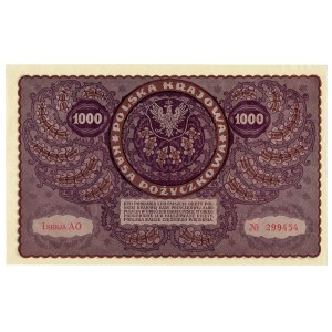 II RP, 1000 marek polskich 1919 I seria AO