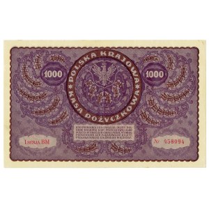 II RP, 1000 marek polskich 1919 I seria BM