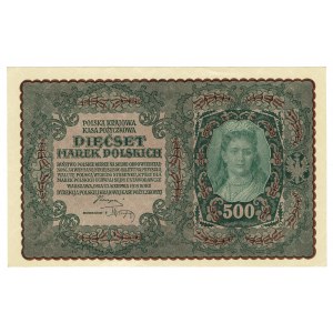II RP, 500 poľských mariek 1919 1. séria BE