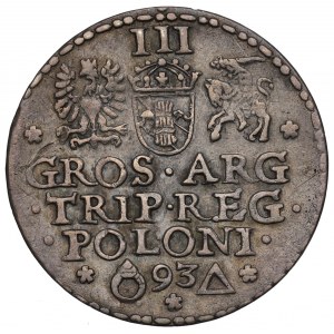 Sigismund III, 3 groschen 1593, Marienburg