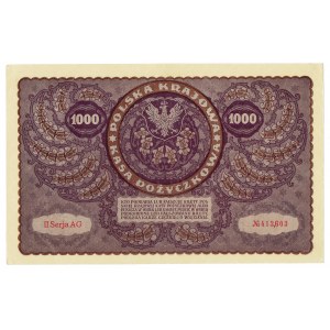 II RP, 1000 marek polskich 1919 I seria AG