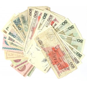 PRL, Ensemble de bons et de billets de banque (35 copies)