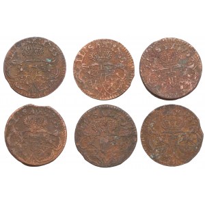 Augustus III Sas, 1755 H set of shekels