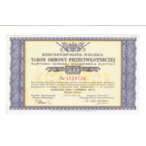 20 gold 1939 - 3% Air Defense Bond