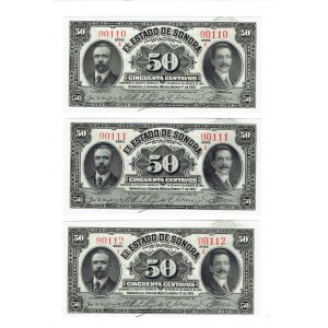 Meksyk, Zestaw 50 centavos 1915