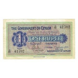 Ceylon, 1 Rupee 1923
