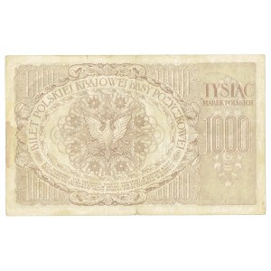 II RP, 1000 Polish marks 1919 - Ser.ZA - 6 digits wide numbering