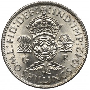 UK, 2 shillings 1942